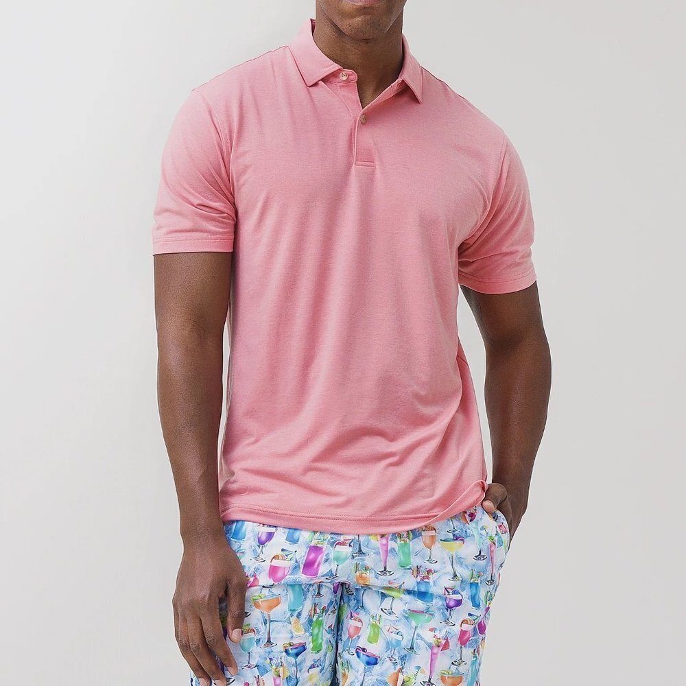 Peter Millar Coral Seaside Wash Polo